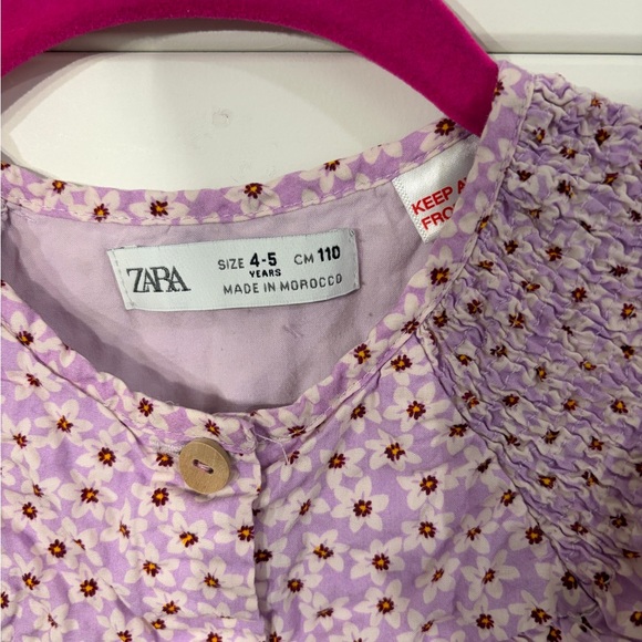 Zara Kids Lavender Floral Blouse - Picture 3 of 3